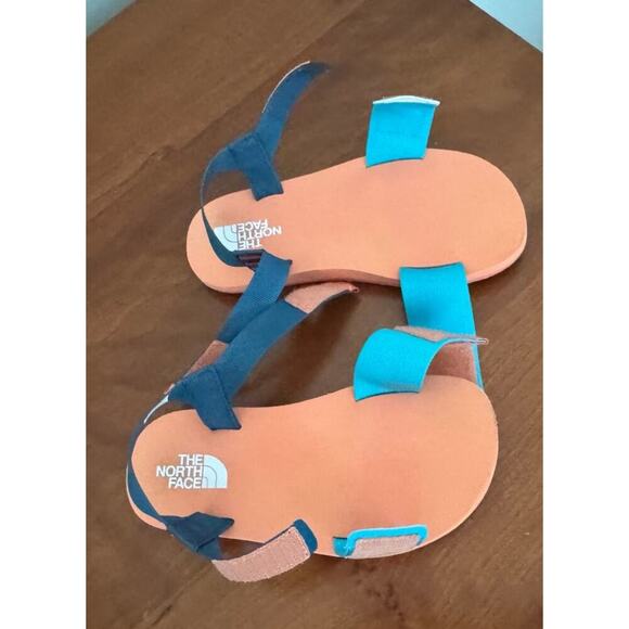 The North Face Skeena Sandal Kids Scuba Blue/Dusty Coral Orange SZ 2 - Picture 6 of 9